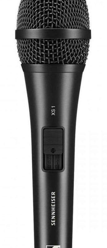 Sennheiser XS1 Dynamic Cardioid Vocal Microphone | Black | On/Off Switch | XLR Output | Includes Mic Clip & Protective Pouch | Ideal for Live Performances, Presentations & Rehearsals