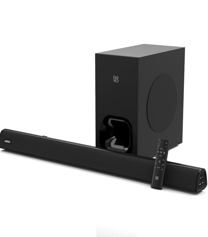 GOVO GoSurround 925 | 200W Sound bar, 2.1 Channel Home Theatre, 6.5" subwoofer, HDMI, Opt, AUX, USB & Bluetooth, 3 Equalizer Modes, Stylish Remote & LED Display (Black)
