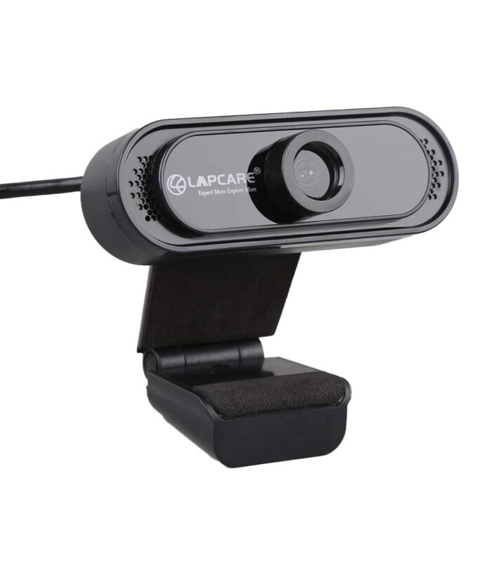 Lapcare Lapcam HD 720M P, Noise Isolated Microphone with Computer HD stremaing Web cam for Desktop & Laptop with mic with Wide Angle Lens & Large Sensor for Superior Low Light, Optical (Black)