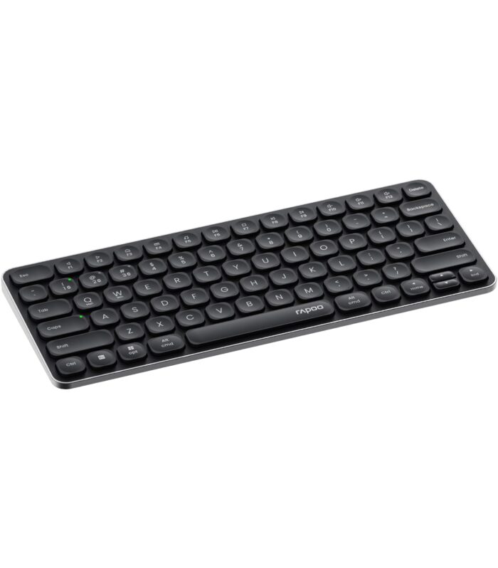 Rapoo E9050L Bluetooth Wireless Multi-Device Keyboard(4 Devices), Rechargeable, Led Indicators, Ultra-Thin, Ergonomic, Compatible with Windows, iOS, Android, Tab, Smartphones -Grey 3-Year Warranty