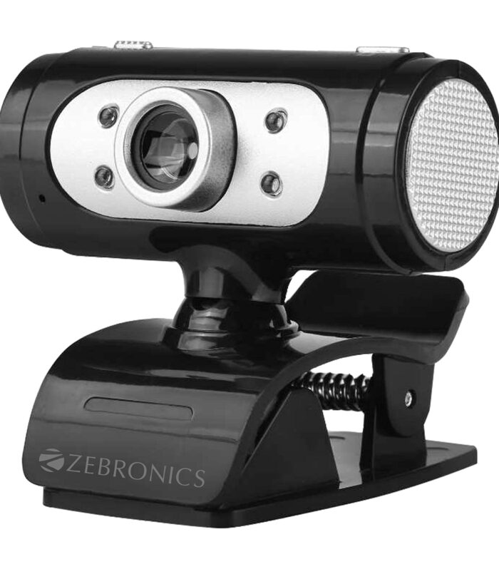 Zebronics Zeb-Ultimate Pro (Full HD) 1080p/30fps Webcam with 5P Lens, Built-in Mic, Auto White Balance, Night Vision, Manual Switch for LED (Black)
