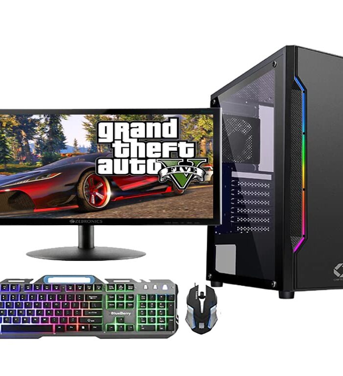 CHIST Budget Gaming Pc Full Setup-Core I5 750-8Gb Ram -256Gb Ssd-500 Gb Hdd-Gt 710 2Gb,19" Monitor-Gaming K/M Gaming Cabinet,Windows,Intel,Black