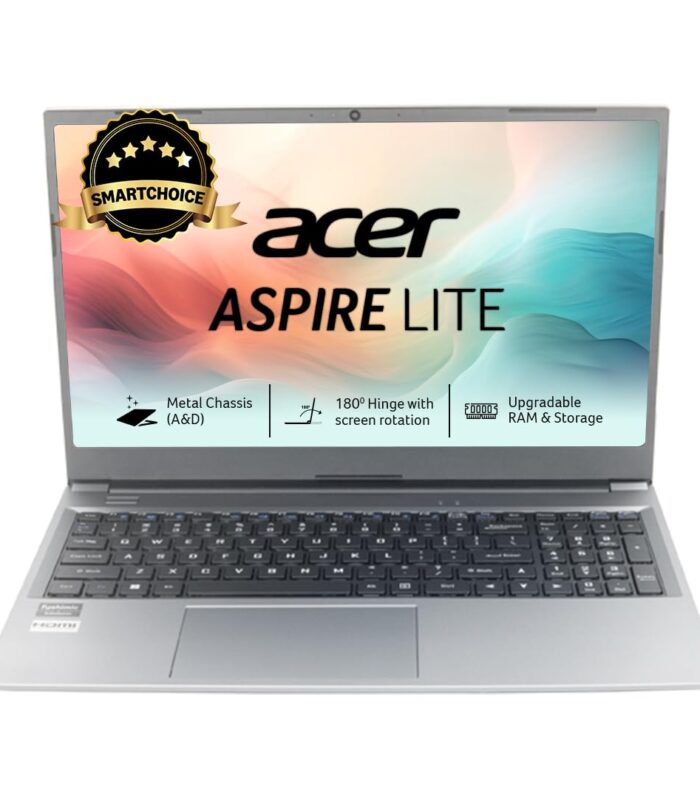 Acer SmartChoice Aspire Lite, AMD Ryzen 5-5625U Processor, 16 GB/512 GB, Full HD, 15.6"/39.62 cm, Windows 11 Home, Steel Gray, 1.59 kg, AL15-41, Metal Body, Thin and Light Laptop