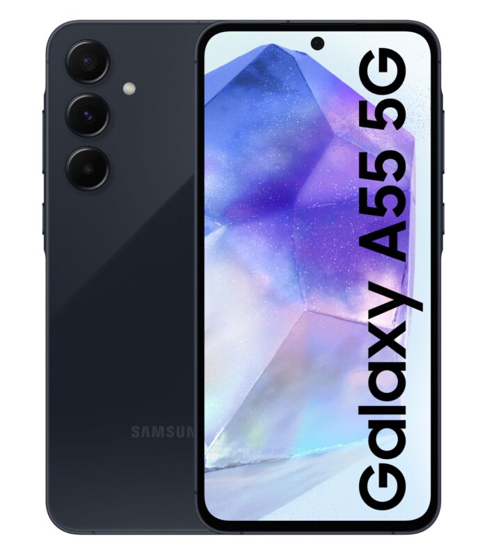 Samsung Galaxy A55 5G (Awesome Navy, 12GB RAM, 256GB Storage) | AI | Metal Frame | 50 MP Main Camera (OIS) | Super HDR Video| Nightography | IP67 | Corning Gorilla Glass Victus+ | sAMOLED Display