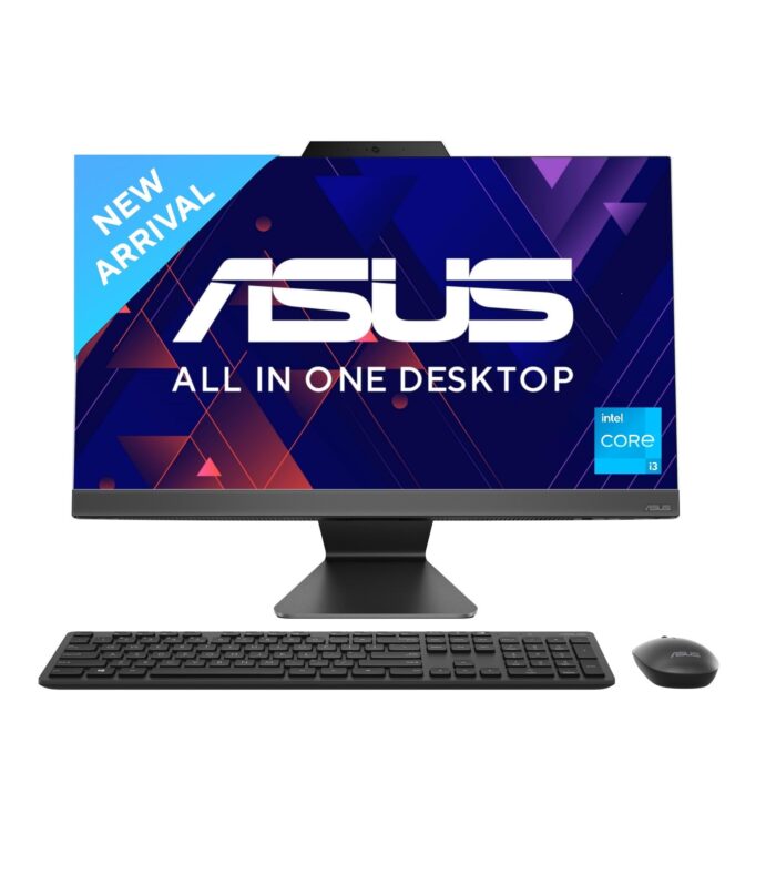 ASUS AIO A3202,21.45",12th Gen, Intel Core i3-1215U, All-in-One PC (FHD/8GB/256GB/Windows 11/MS Office 365 Basic (1Year)*/Office 2024/Black/4.84 Kg), with Wireless Keyboard & Mouse, A3202WBA-BPB010WS