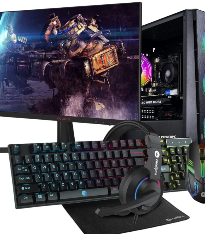 CHIST I7 Gaimng Pc Full Setup (Intel Core I7 4570/16GB Ram/ 256GB NVME SSD /1TB HDD/ 24-INCH Full HD Monitor/Keyboard Mouse/Windows 10/Wifi-Bluetooth) (GT 1050TI 4GB Graphic Card)